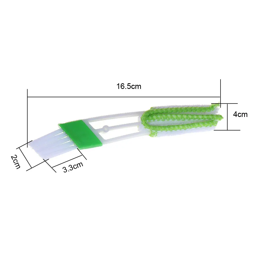 Cepillo de limpieza de hendiduras de ventilación de aire acondicionado de coche, doble extremo, detalle de salpicadero, persianas, teclado,