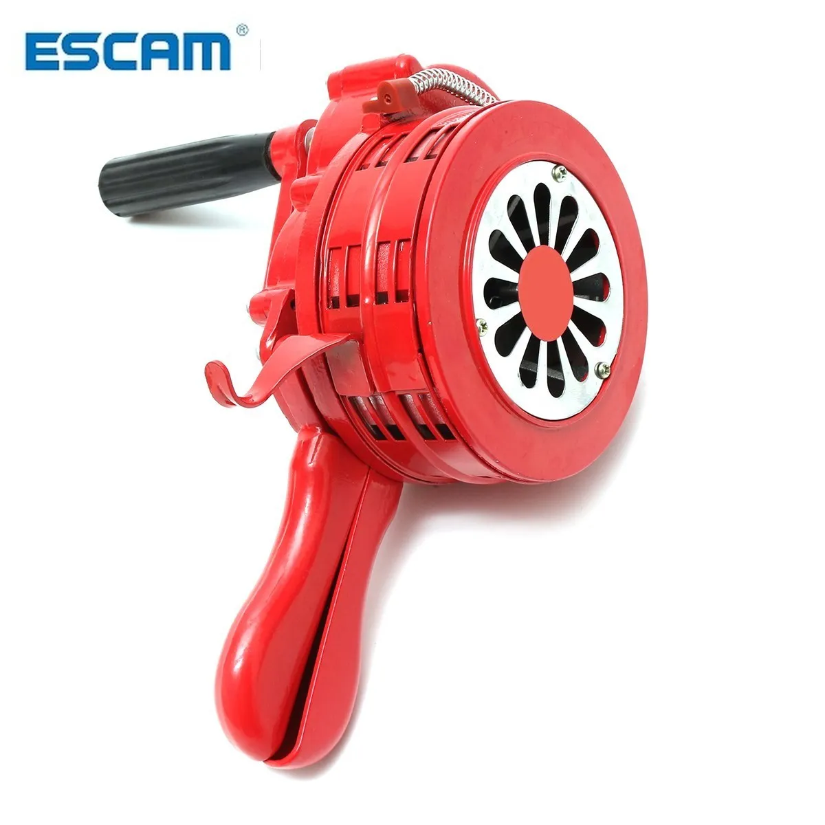 Escam 4.5 "Rode Aluminium Handheld Handbediende Security Alarm Luchtalarm Draagbare Veiligheid