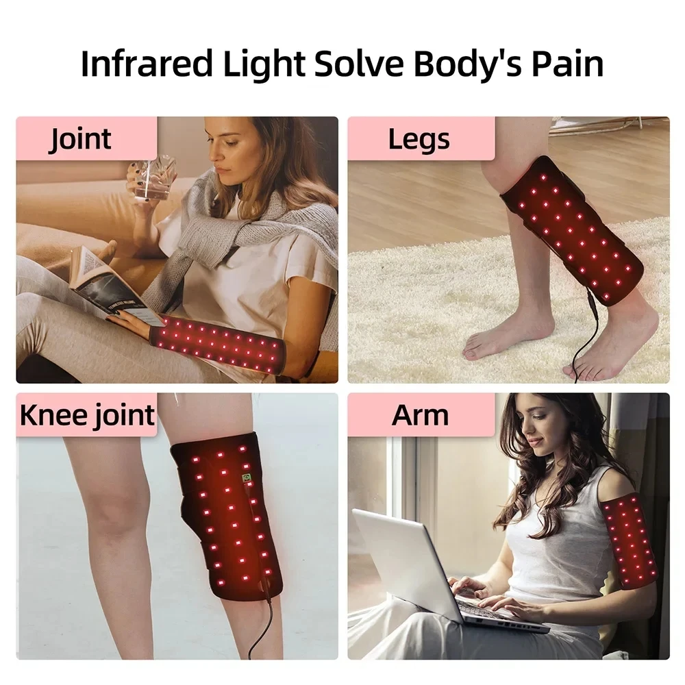 LED Therapy Pad Infrared Blanket Light for Knee Shoulder Elbow Pain Relief Body Relaxation Healthcare Portable Home Use Device