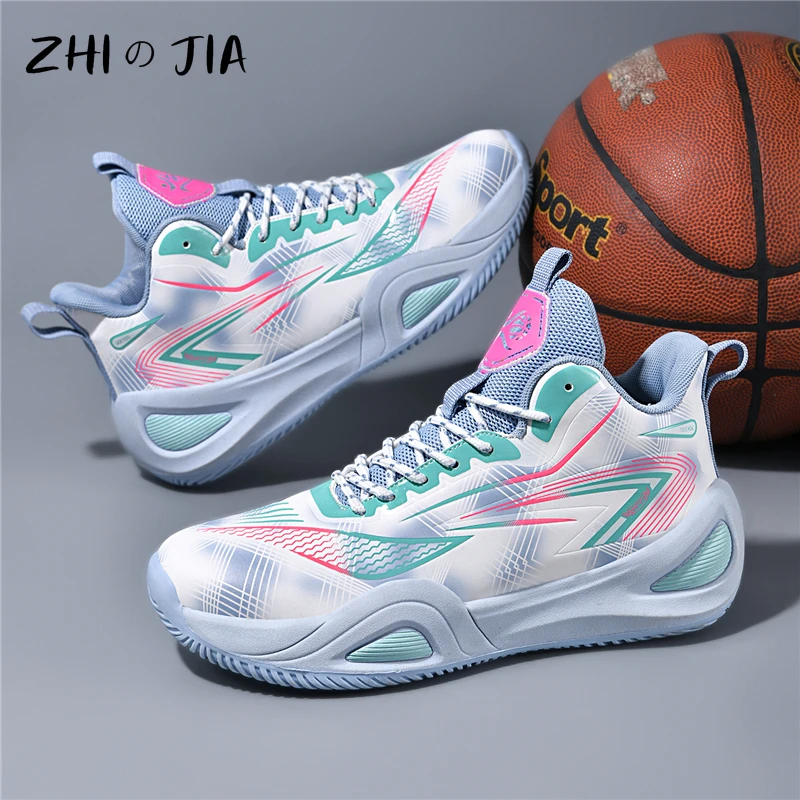 

Практичные баскетбольные кроссовки для пар, мужские уличные модные кроссовки, молодежные нескользящие прочные туфли большого размера 35-45