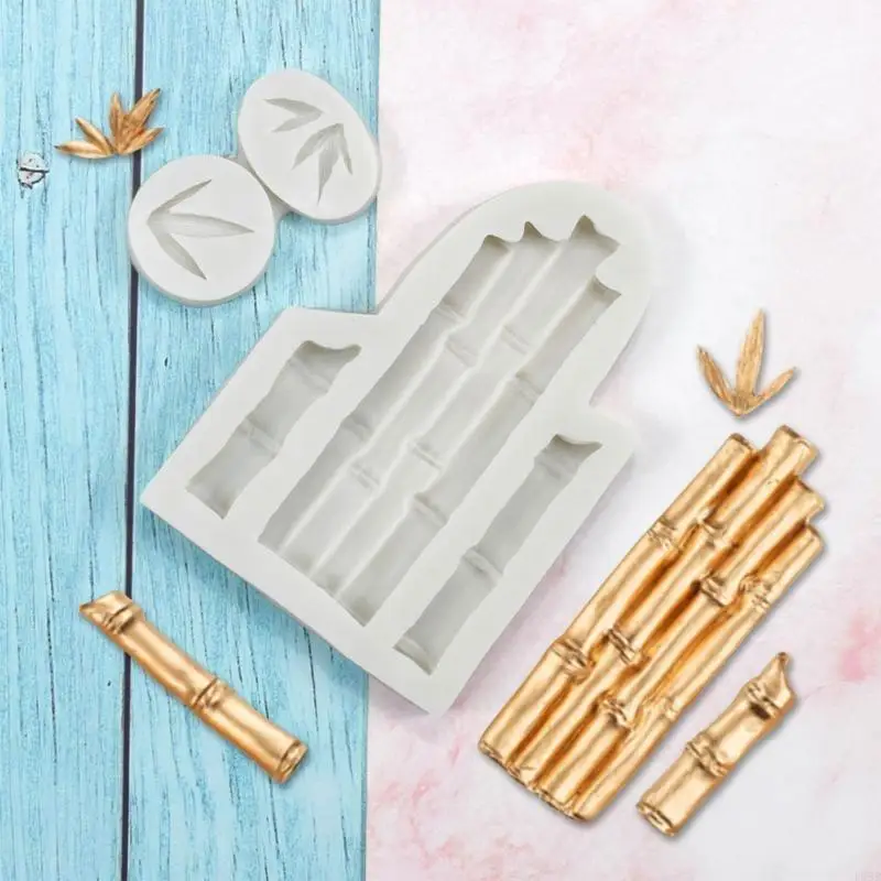 F19B Silicone 3D Molds Sugarcraft Fondant Mould Chocolate Moulds Bamboo/Panda Shaped