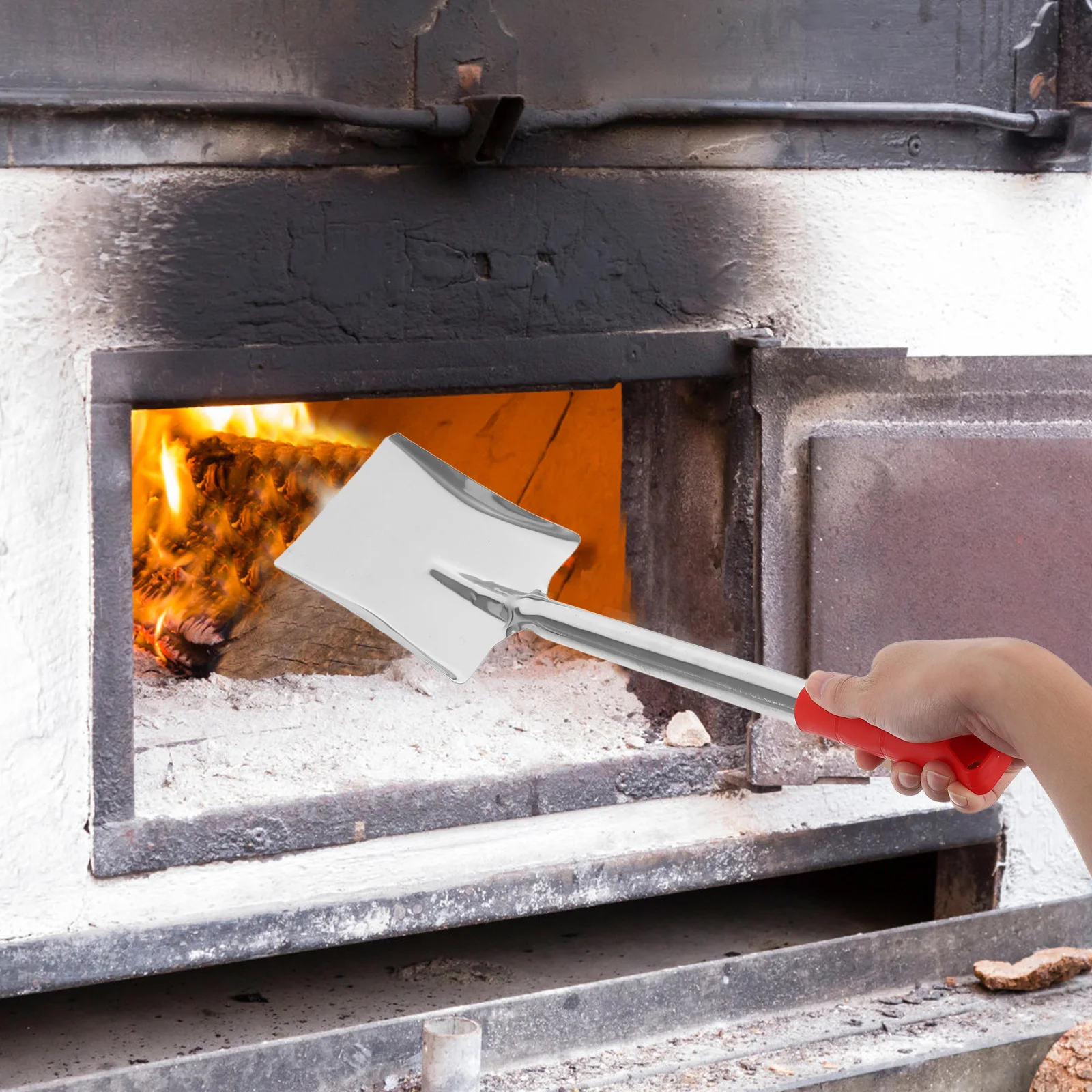 

Coal Ash Shovel Fireplace Tool Ergonomic Handle Bbq Charcoal Scoop Fire Stove Cleaning Garden Soil Digging Utility Scoop