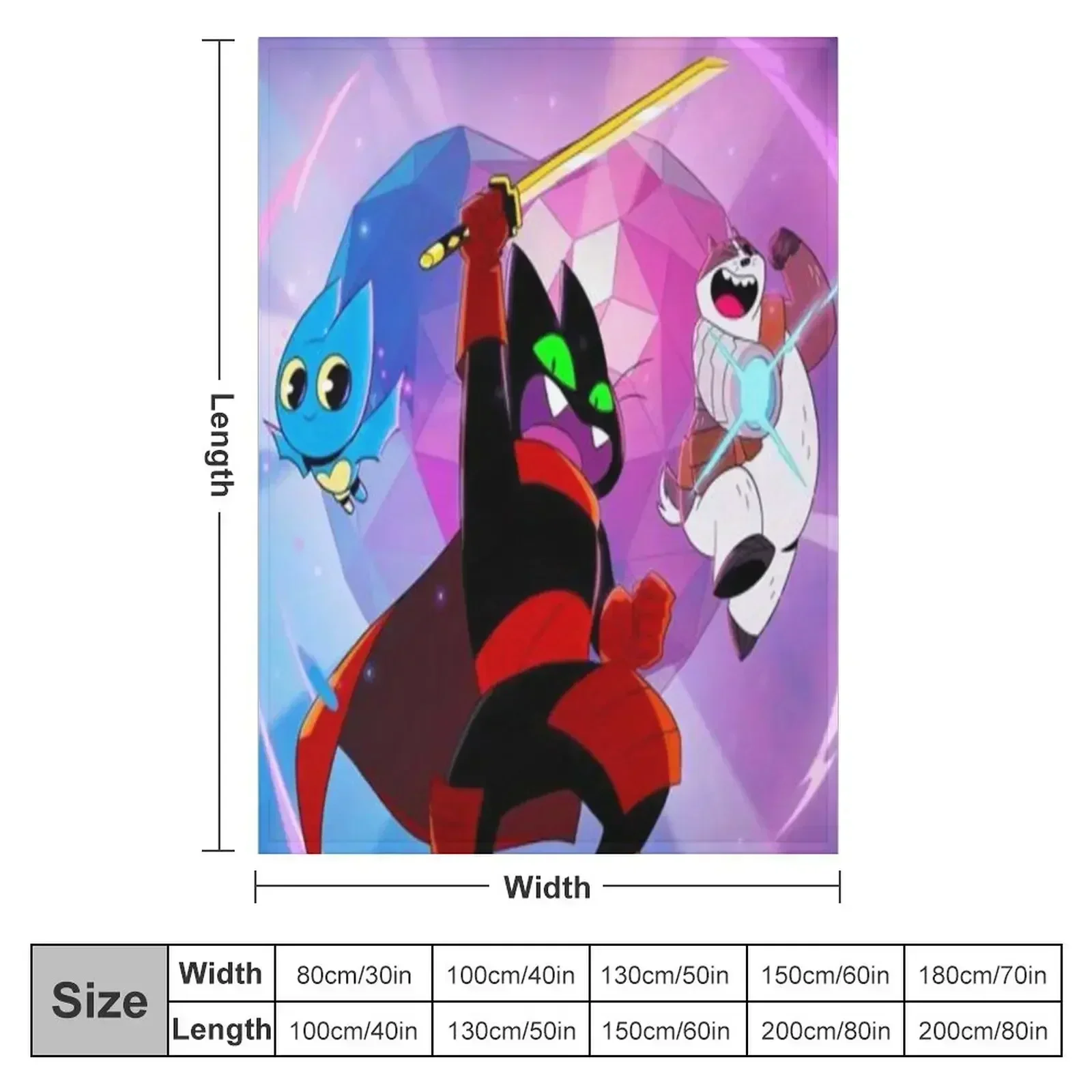 Mao Mao, Heroes of Pure Heart Throw Blanket Thin Beach Hairys Softest For Sofa Thin Vintage Blankets