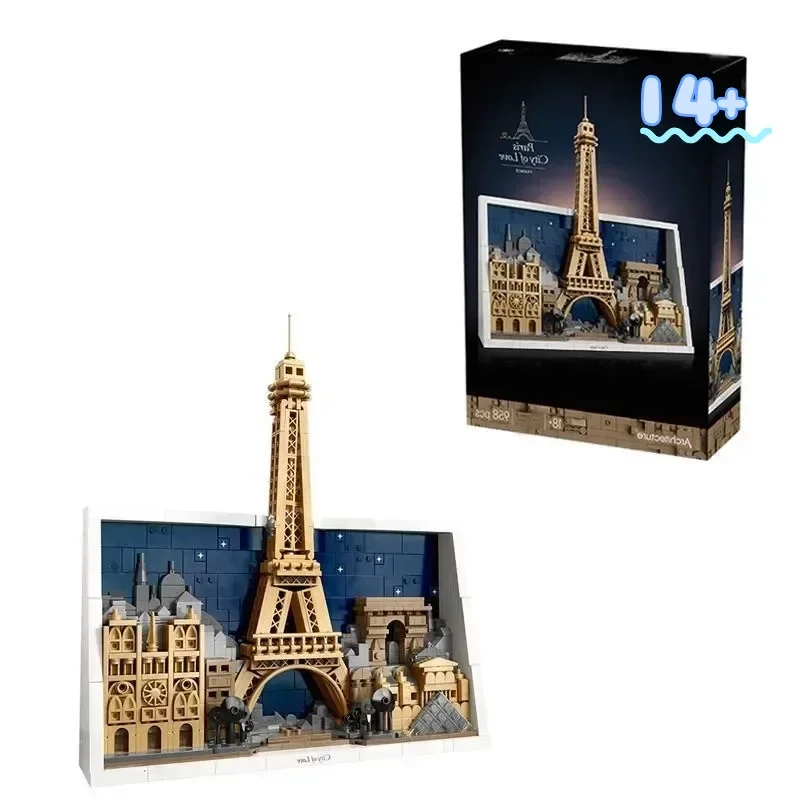 

Конструктор Disney 21064 «Париж: Город любви», романтический городской пейзаж, коллекционная игрушка, идеальный подарок для пар, украшение для дома.