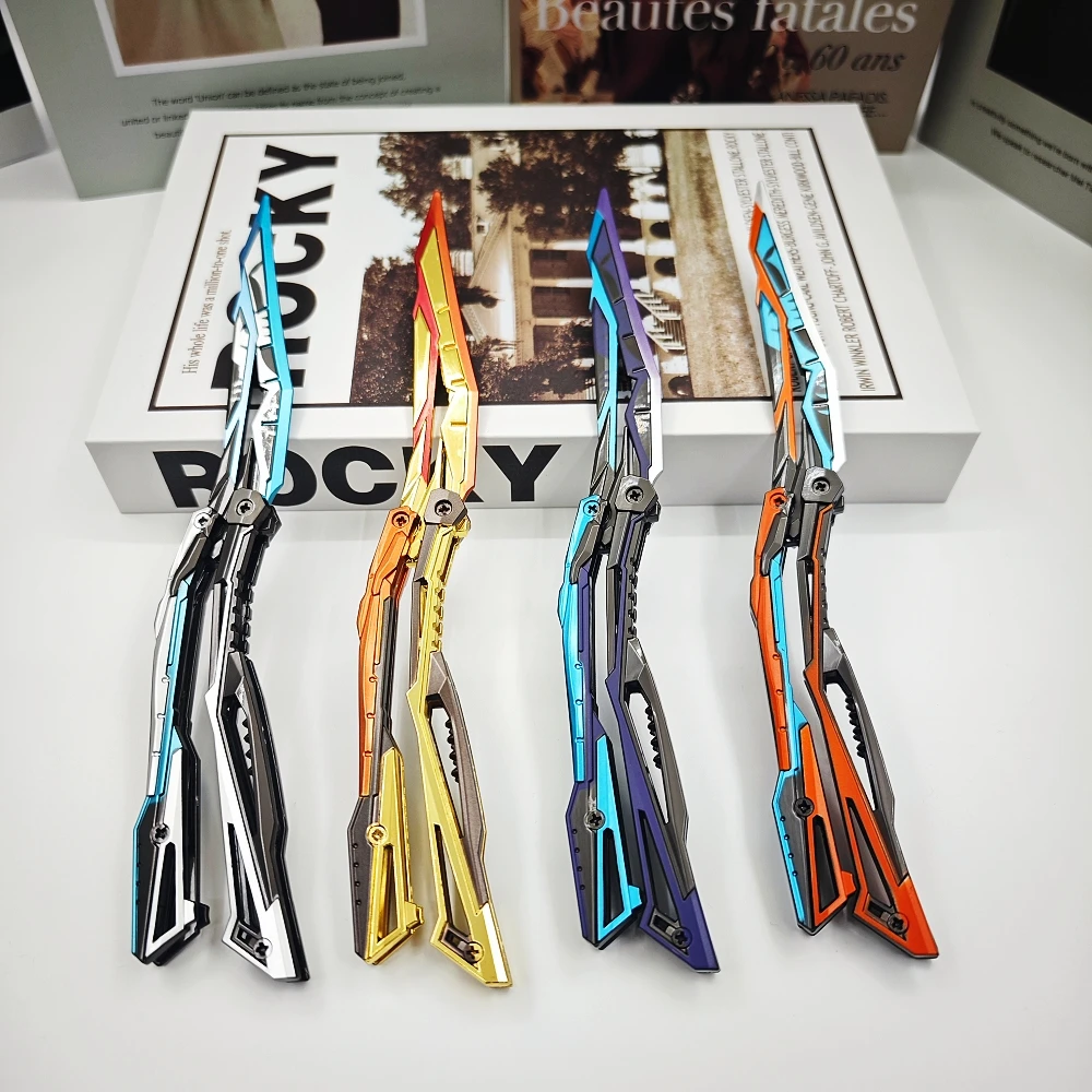 22cm Valorant Butterfly Knife Model, Made of Zinc Alloy, Training Tool for Beginners, Collectible Toy for Game Fans, Unsharpened
