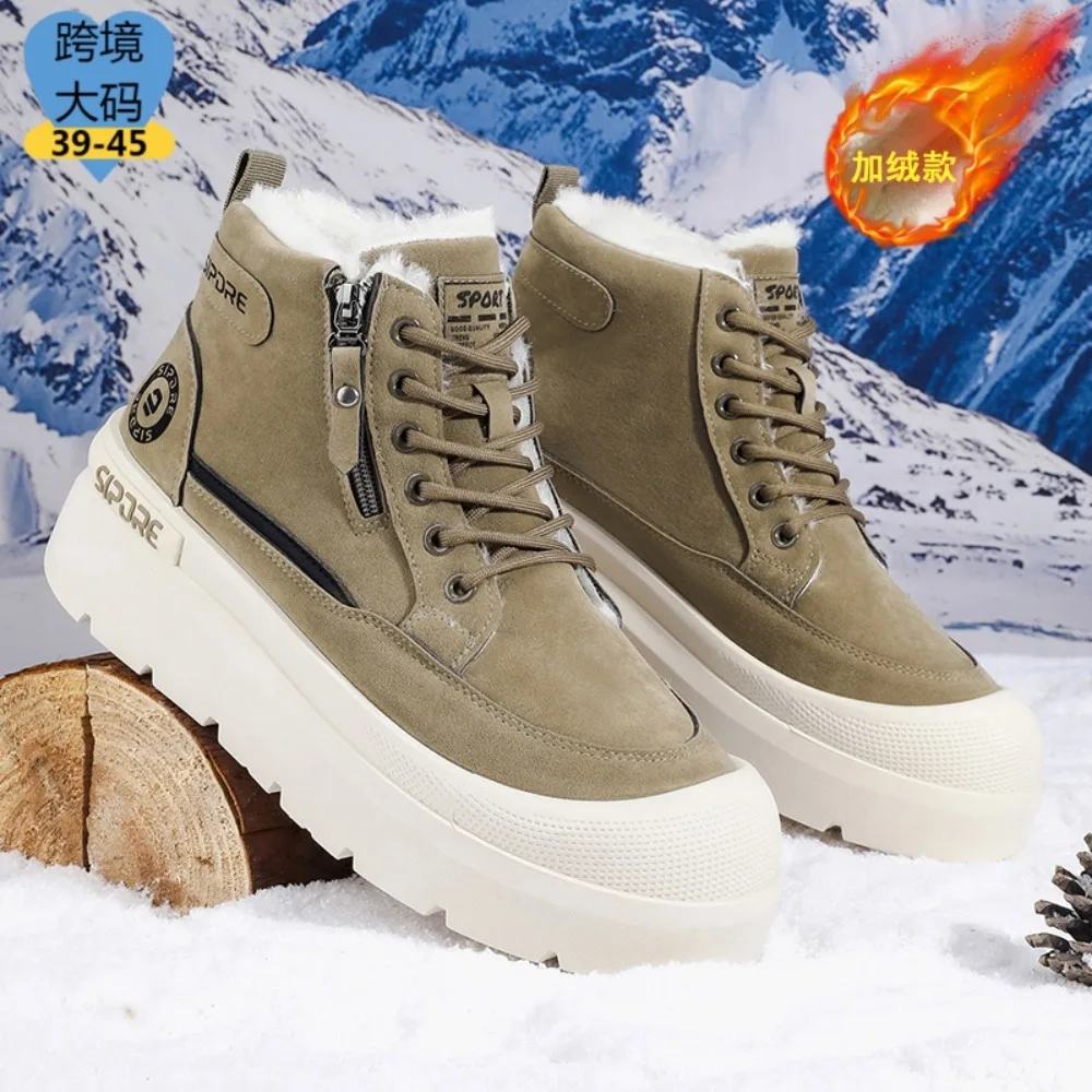 2025: Мужские высокие джинсовые ботинки, повседневная спортивная обувь, модные и модные мужские ботинки.