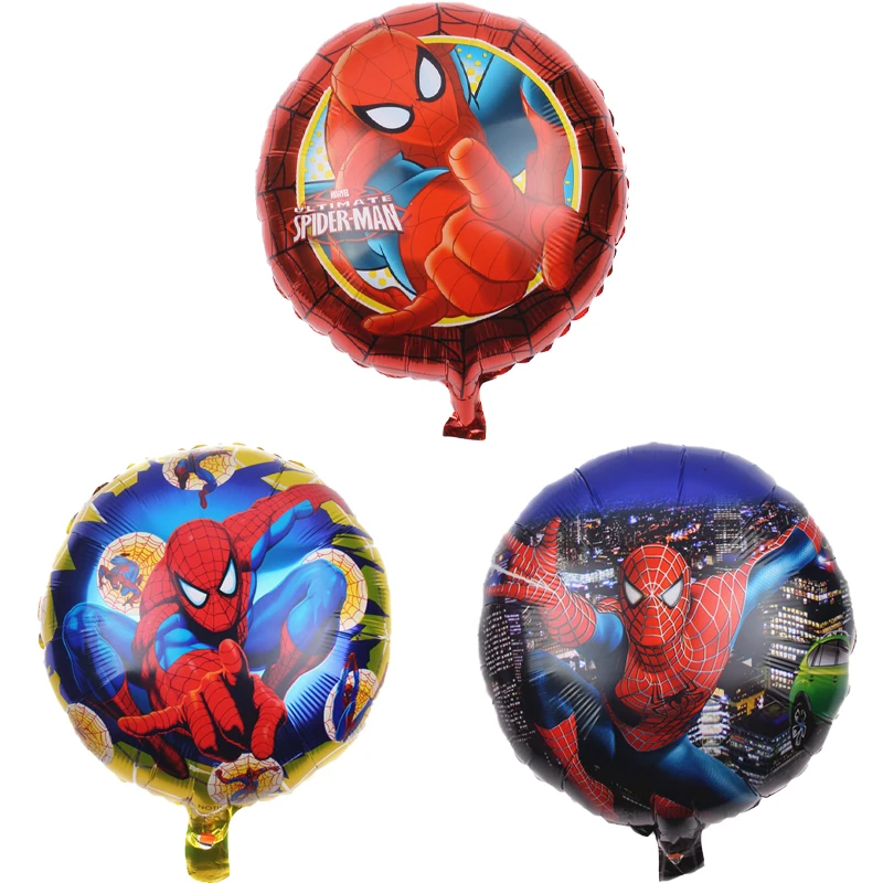 10 stuks 18 inch Hero Helium Folie Ballonnen Avengers Spiderman Ballon Kinderen Verjaardagsfeestje Baby Douche S Globos