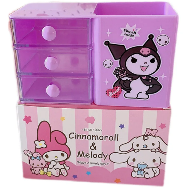 Cartoon Desktop Pen Barrel Holder Box for Girls, Makeup Table, Brush Jewelry Finishing Box, Student Desktop Pen Bucket, New