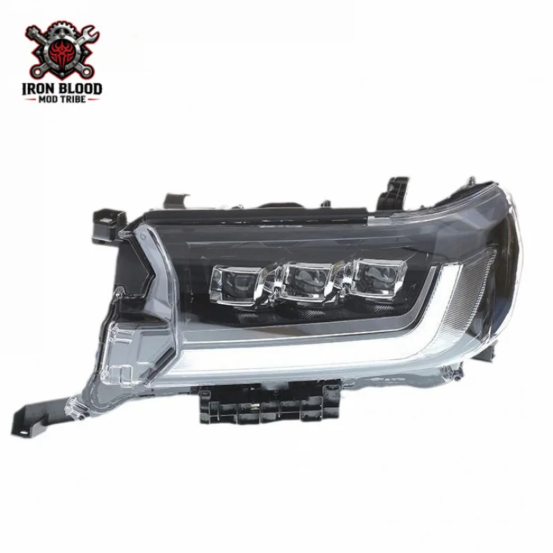 Suitable for 2016-2021 Toyota Land Cruiser Headlight Assembly Modified New LED Daytime Running Light Lens Headlight