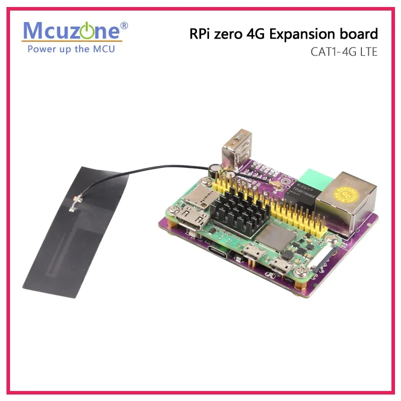 الموديل: RPi0_RS485CAT1، Zero CAT1 4G LTE ولوحة توسيع إيثرنت 100 ميجابت في الثانية لـ Raspberry Pi Zero/zero W H/ZERO2 W، USB HUB، RS485