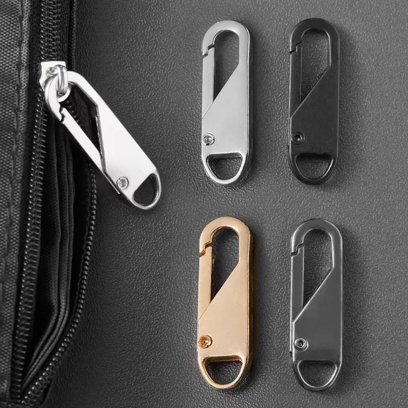 5pcs DIY High-Visibility Detachable Zinc Alloy Zipper Heads for Size 5+ Zippers | No Tools Needed