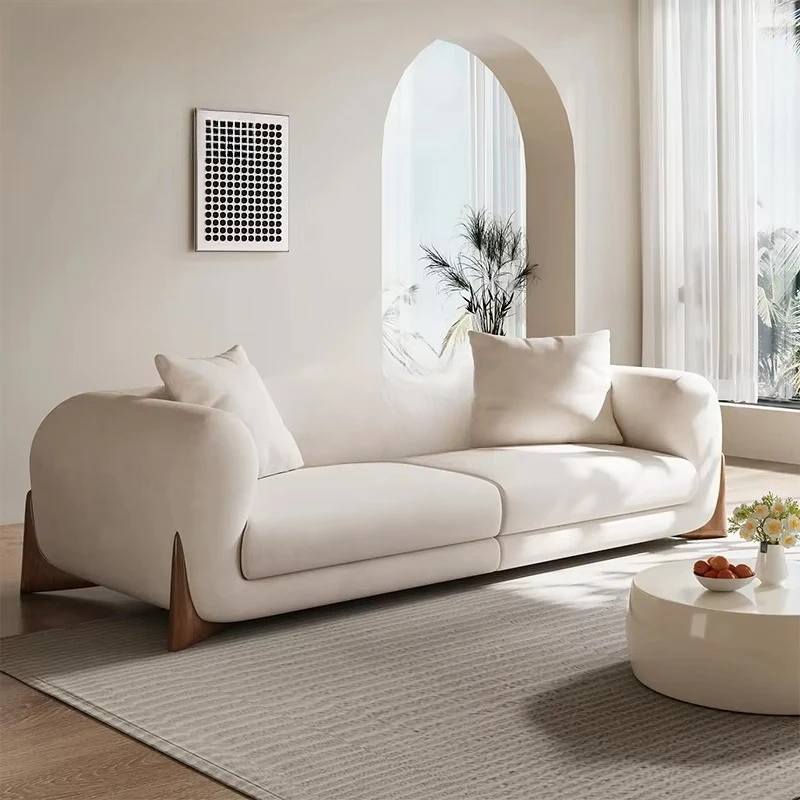 

Minimalist Style Modern Simple Luxury Small Couch Living Room Sofa Cashmere White Sofa