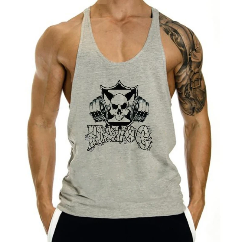 Canotta da palestra per la costruzione muscolare da uomo – Gilet senza maniche con schienale a Y, abbigliamento da allenamento in cotone traspirante per sessioni, definizione muscolare