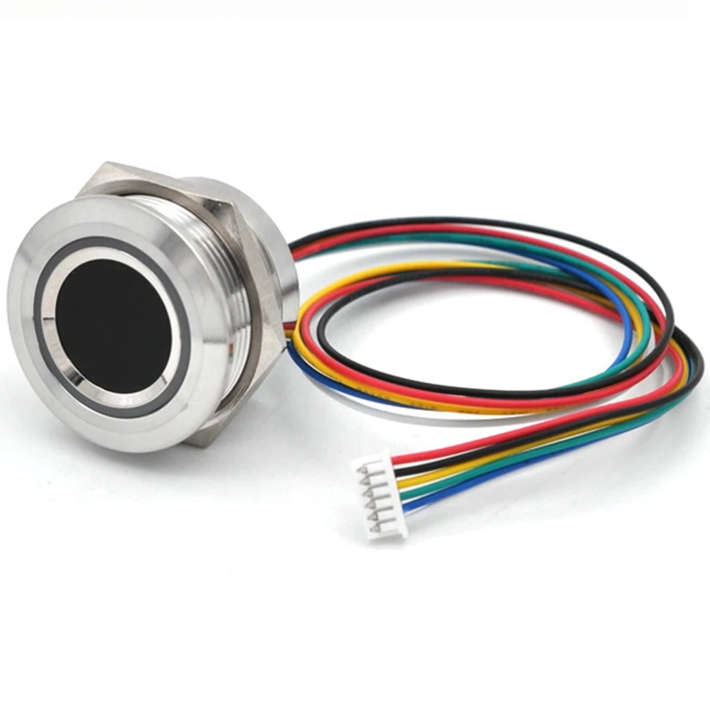 A49T R503-5V RGB LED DC5V UART MX1.25-6Pin Módulo de impressão digital capacitivo à prova d'água Sensor Scanner para Android