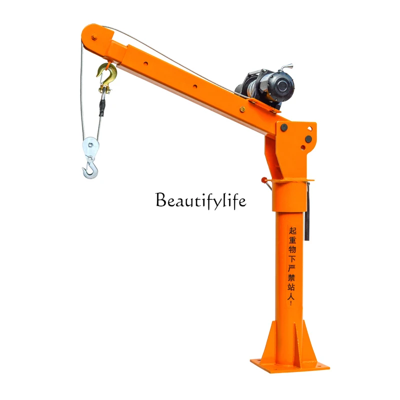 

Vehicle crane with truck crane Electric small hydraulic 12V24V rotatable lifting cantilever crane