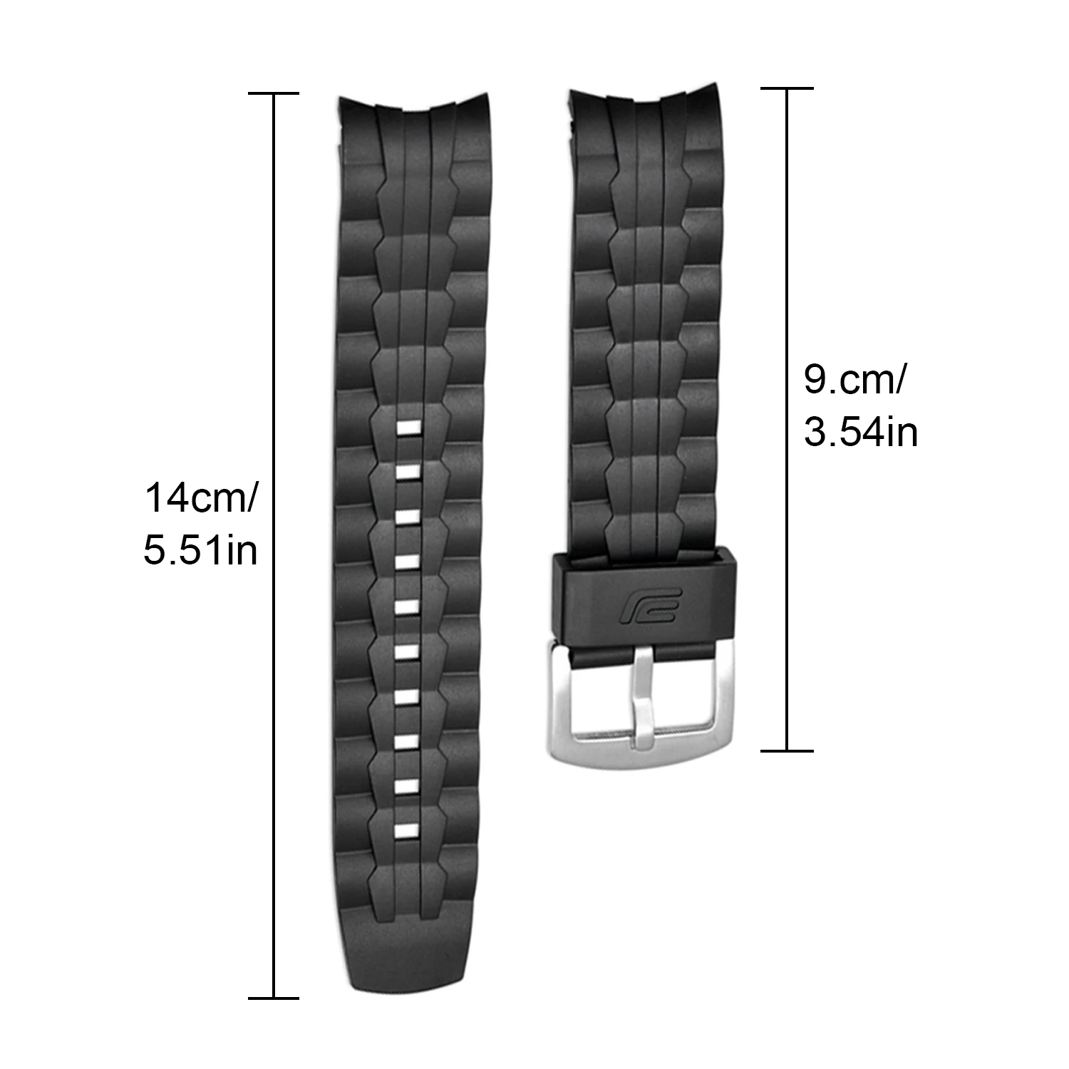 Gosear Adjustable Watchband Breathable Replacement Watch Strap Band Wristband for Casio Edifice EF-550 EF-523 Watch Accessories