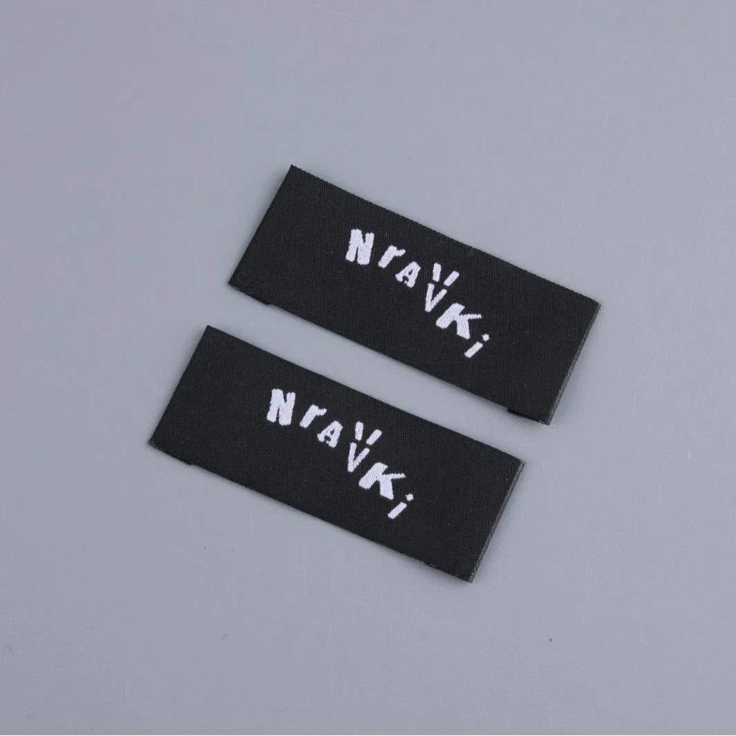 

Custom Sewing Woven Label Cloth Labels With Logo Garment Labels Separate Cut or folded Woven Tag 1000pcs lot