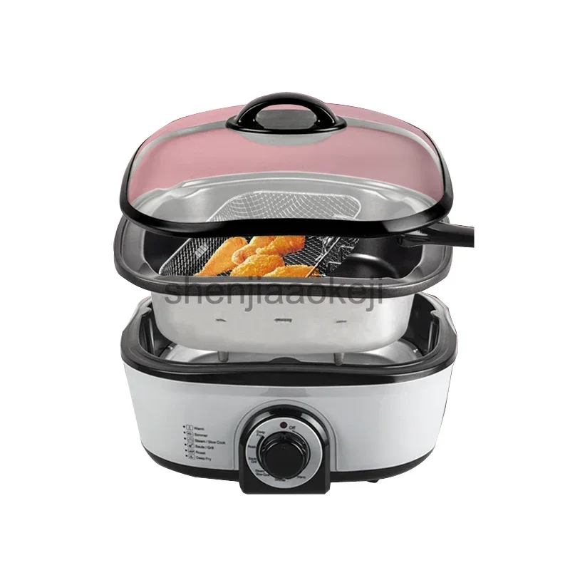 Household 220v Electric Hot Pot Thickening Cooker Multifunctional-cooker Non-stick Cooking Pan Steam/Hot Pot Grill Warm Deep Fr