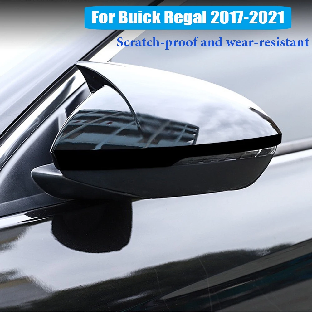 

Carbon Fiber Bright black Side Rearview Mirror Cover For Buick Regal 2017 2018 2019 2020 2021 Car accessories