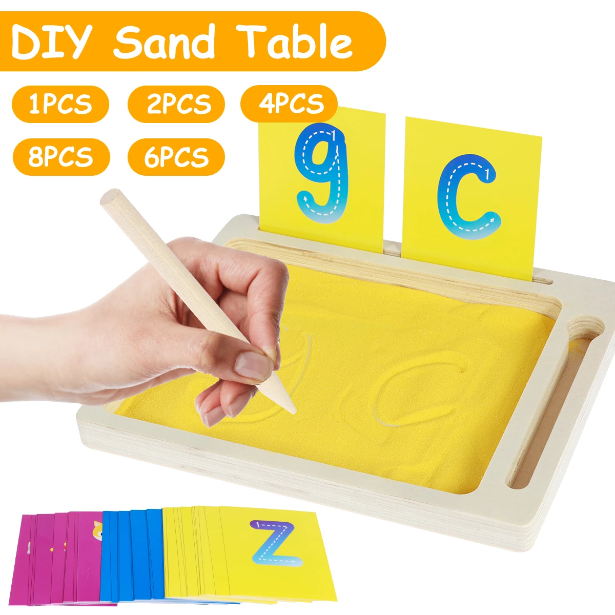 Sand Tray Drawing Board Montessori Sand Tray Wooden Sand Trays For Kids Early Education Letters Learning Tools Educational Toys