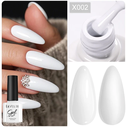 LILYCUTE-esmalte de uñas de Gel, serie sólida blanca, 7ml, Color Chocolate, semipermanente, para manicura, barniz artístico