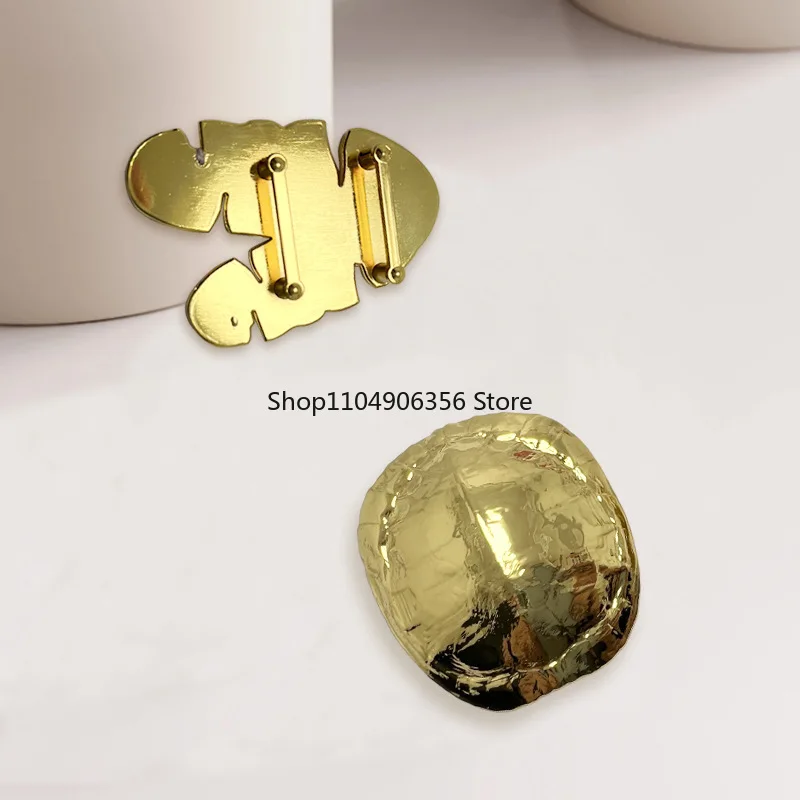 

Metal Leaf Belt Buckle Hardware Accessories Plantain Leaf Decorative Belt Buckle