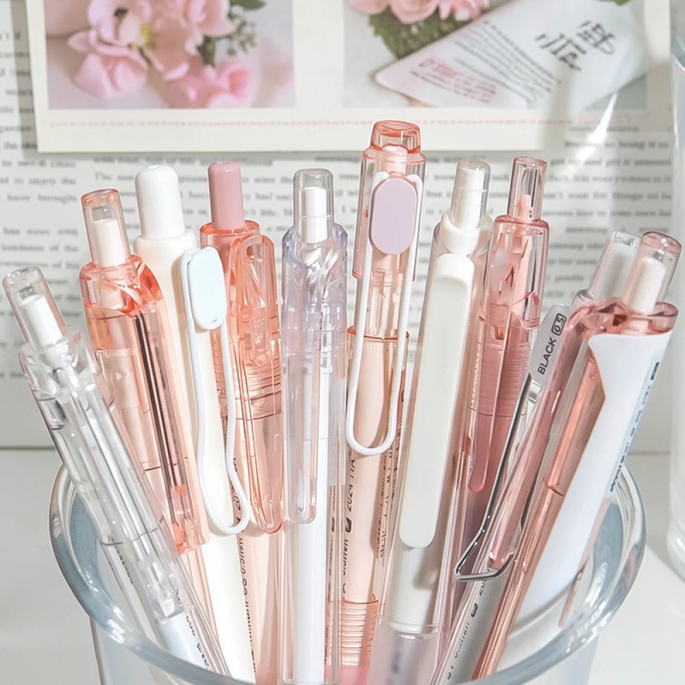For For Dongmi Retractable Gel Pens Set 0.5mm Fine Nib Fast Dry Black Ink Professional Stationery School Office Writing Tool