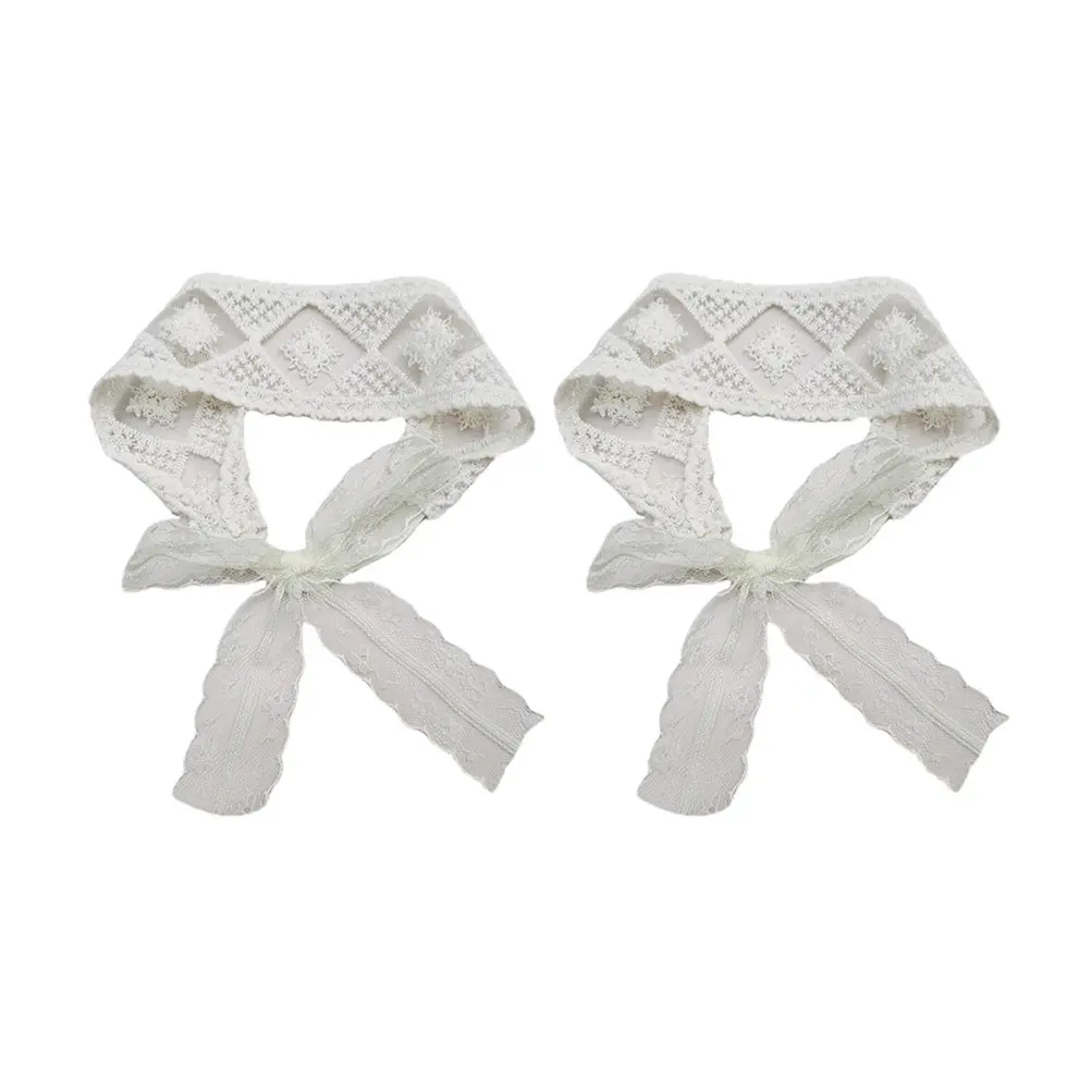 

2Pcs Baby Princess Headbands Lace Cotton Hair Bands Adjustable Soft Breathable Hair Accessories Photo Prop Birthday Baptism