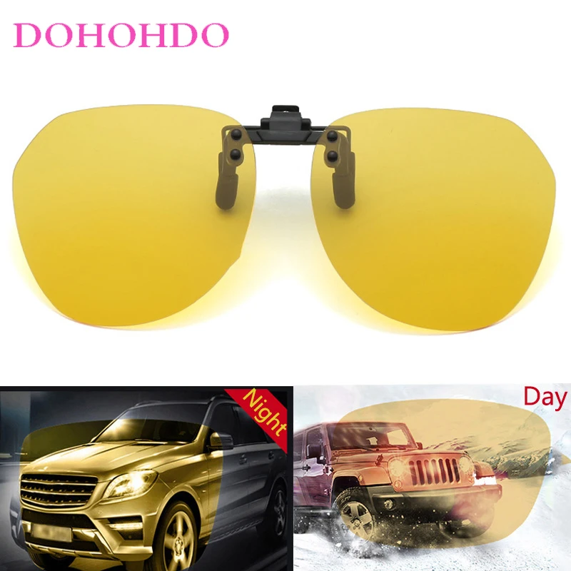 Vintage Clip-on Women Sunglass Classic Brand Polarized Sunglasses Men Outdoor Drive Anti-Glare Night Vision Goggles UV400 Lentes