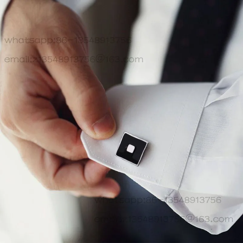 Factory Direct Sales French Shirt Cufflinks Men's Business Dress Shirt Shirt Cuff Buckles Simple Creative Alloy Pair