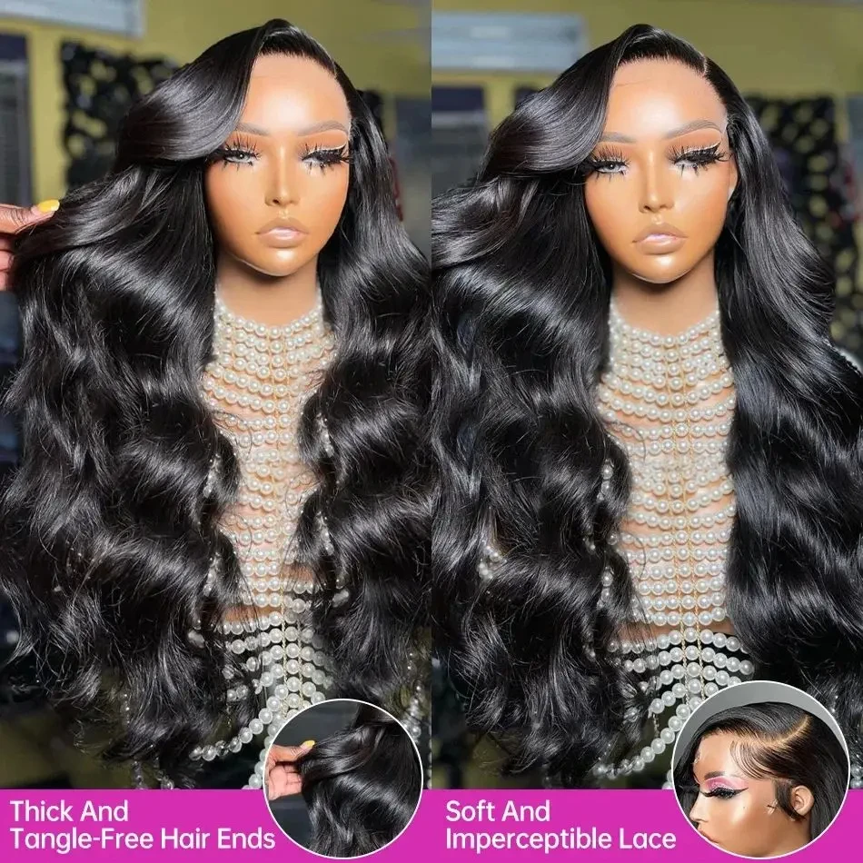 30 40 Inch Body Wave 5x5 Glueless Wigs Human Hair Wear and Go glueless