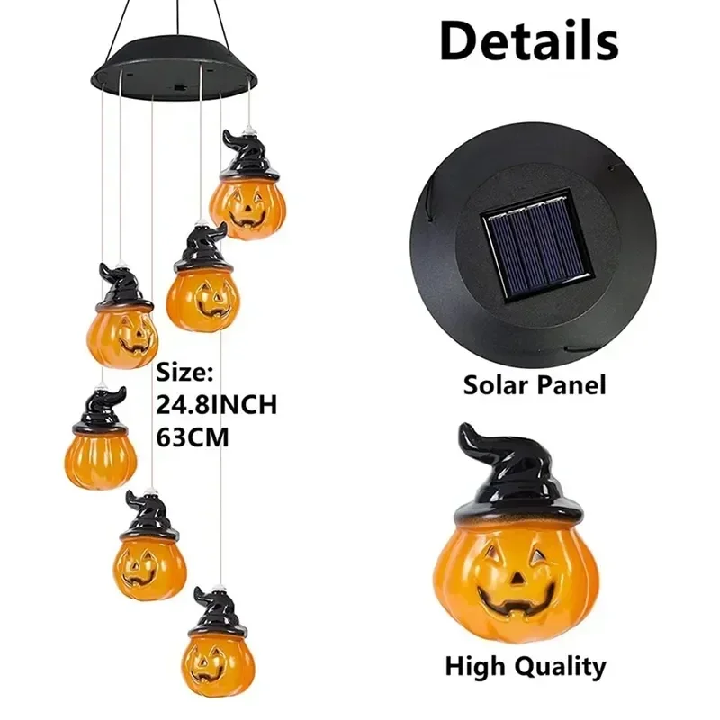 Halloween Pumpkin Lantern String Terrifying Skeleton Decorative Pendant Light Scene Layout Dressing SuppliesAtmosphere Light