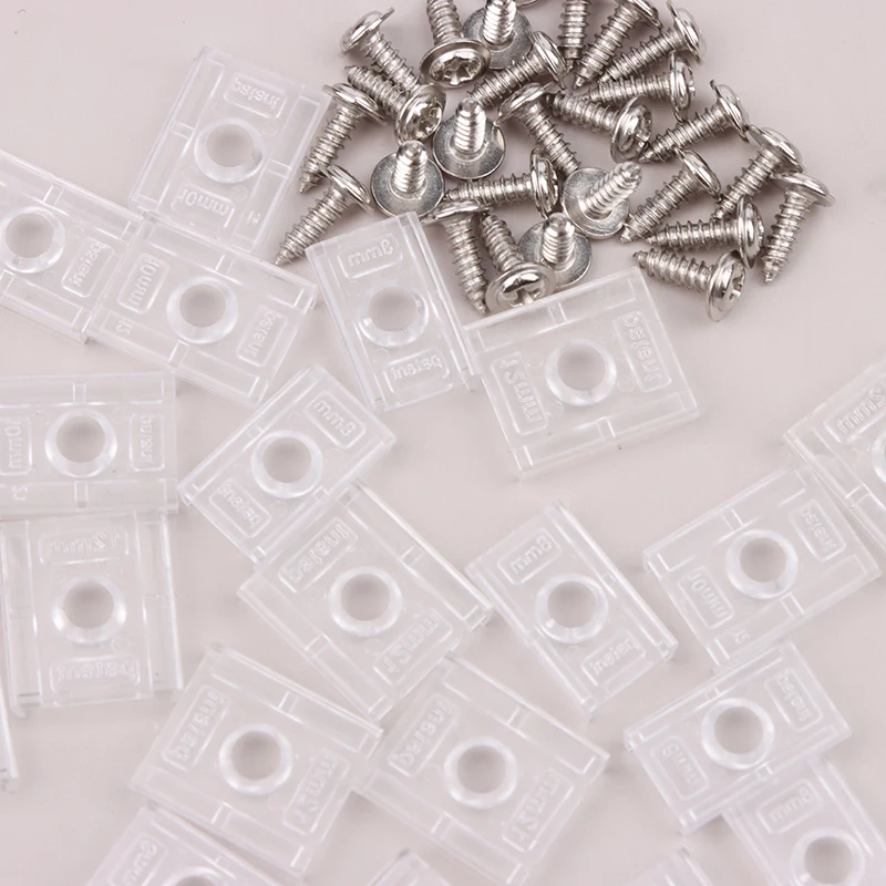 50 Pcs COB SMD Leds Strip 8/10/12mm With Screws Fixing Mounted Clip LED Tube Holder Tape Light Connector Clip Brackets