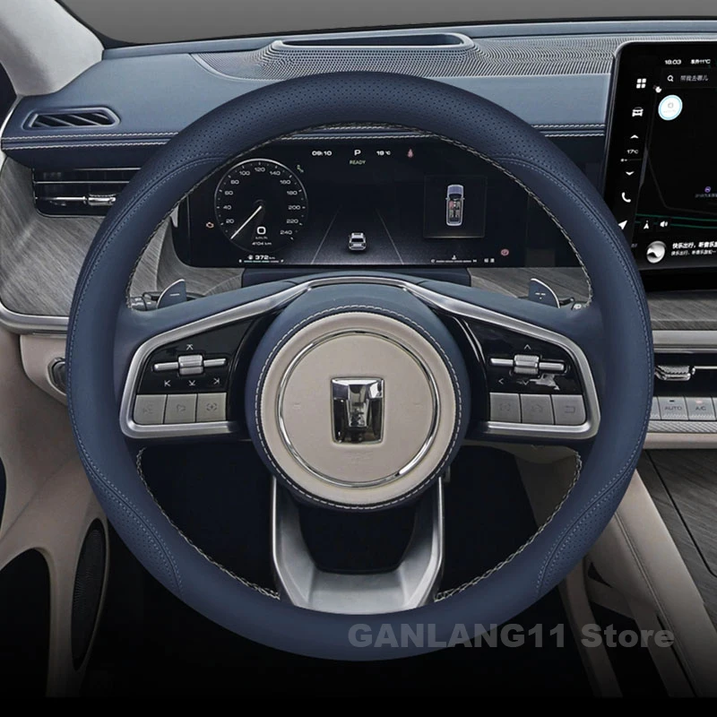 

Leather Car Steering Wheel Cover For GWM Tank 500 Hi4-T 300 2023 2024 2025 Anti-slip Auto interior GWM Tank 500 Accessories 2025