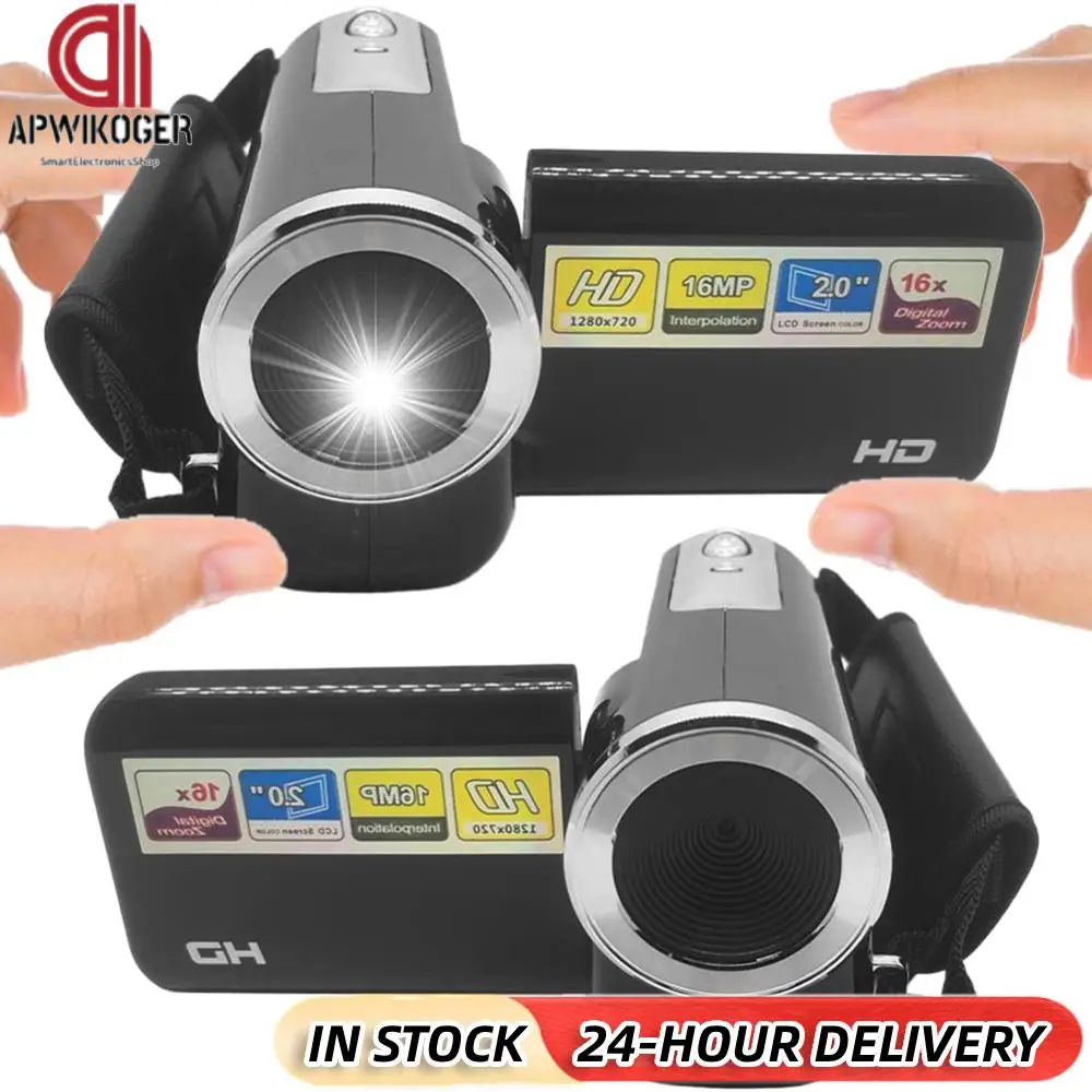 16MP 720P Digital Camcorder 2.0 Inch TFT Color Screen Video DV Camera 16X Digital Zoom Built-in LED Flash for Students Teens