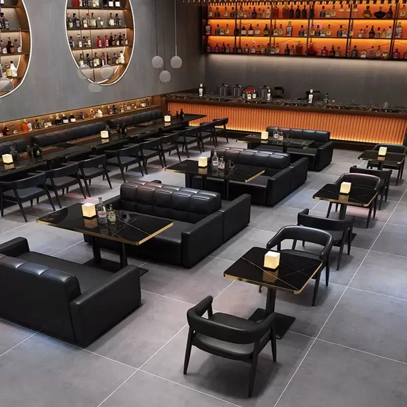 Bild 3: Bar-Sofa im Industriestil, transparente Bar-KTV-Box, Restauranttisch und Stuhl, Café, Milchtee-Shop, Booth-Sofa