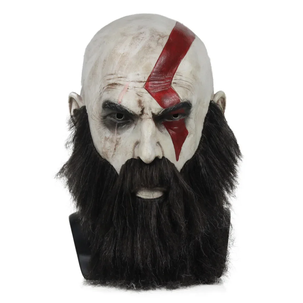 Máscara de God of War Kratos, fantasma espartano de guerra, fantasía griega, videojuego, accesorios para disfraz de Cosplay, accesorios de terror para Halloween