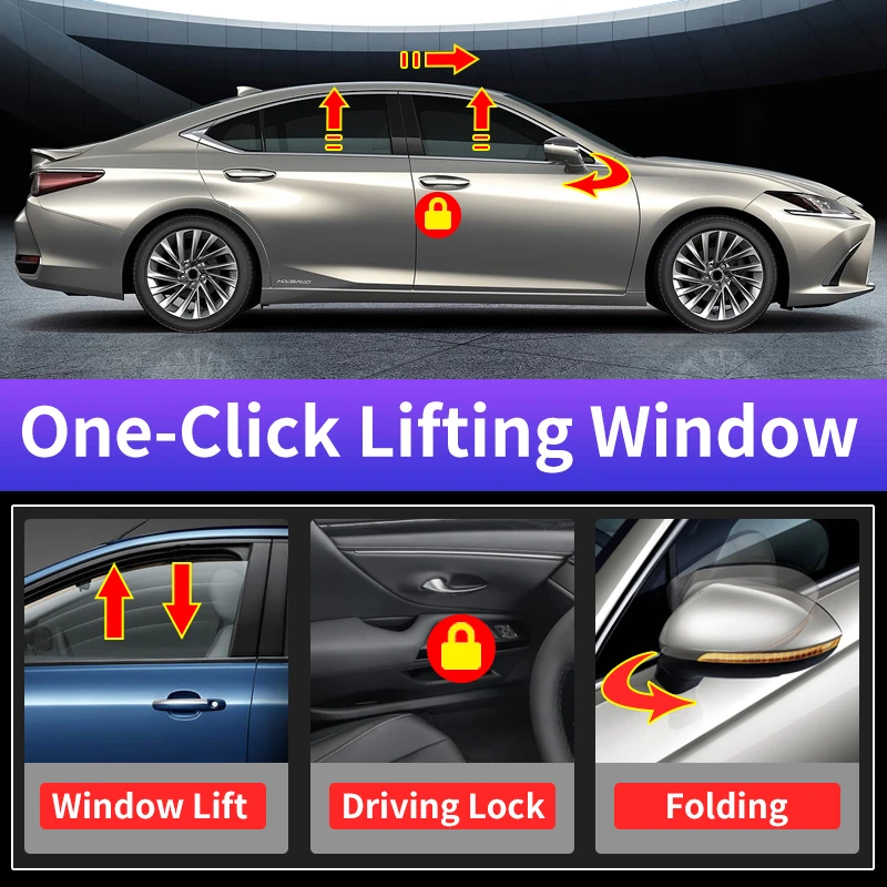 For 2009-2022 Lexus ES Rx NX UX Is Ct Lock Car Automatic Window Closing Folding Mirror Accessory 450h 350h 350 400h 300h 200 450
