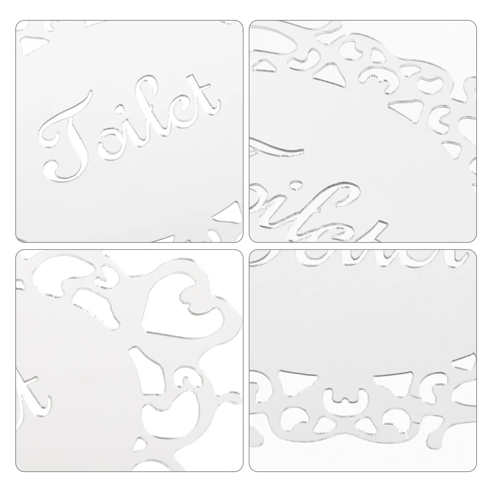 

2 Pcs Bathroom Door Sign Toilet Signs Restroom for Home On The Decoration Acrylic Toilets Office Sticker