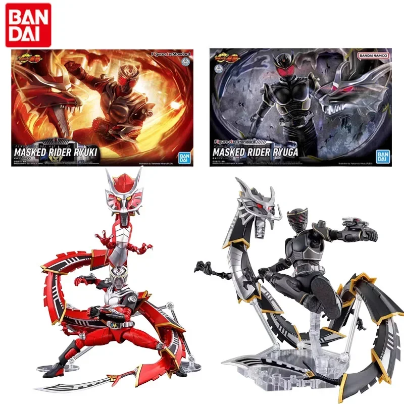 

Bandai Genuine Kamen Rider Anime Figure-Rise Masked Rider Ryuki Ryuga Action Figure Toys for Boys Girls Gift Collectible Model