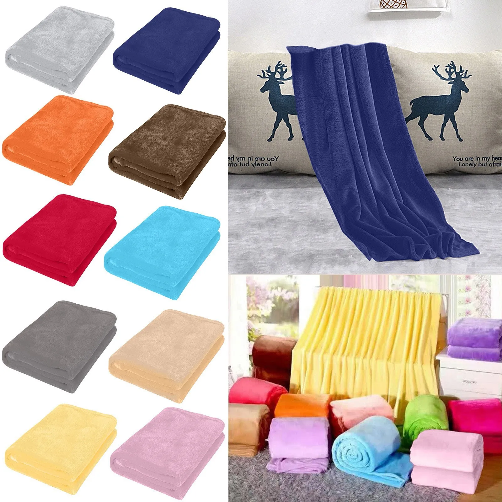 50X70 cm Fleece Throw Blanket Extra Soft Warm Fuzzy Bed Plush Lightweight Microfiber Couch Sofa Blankets for Sofa Couch and Bed