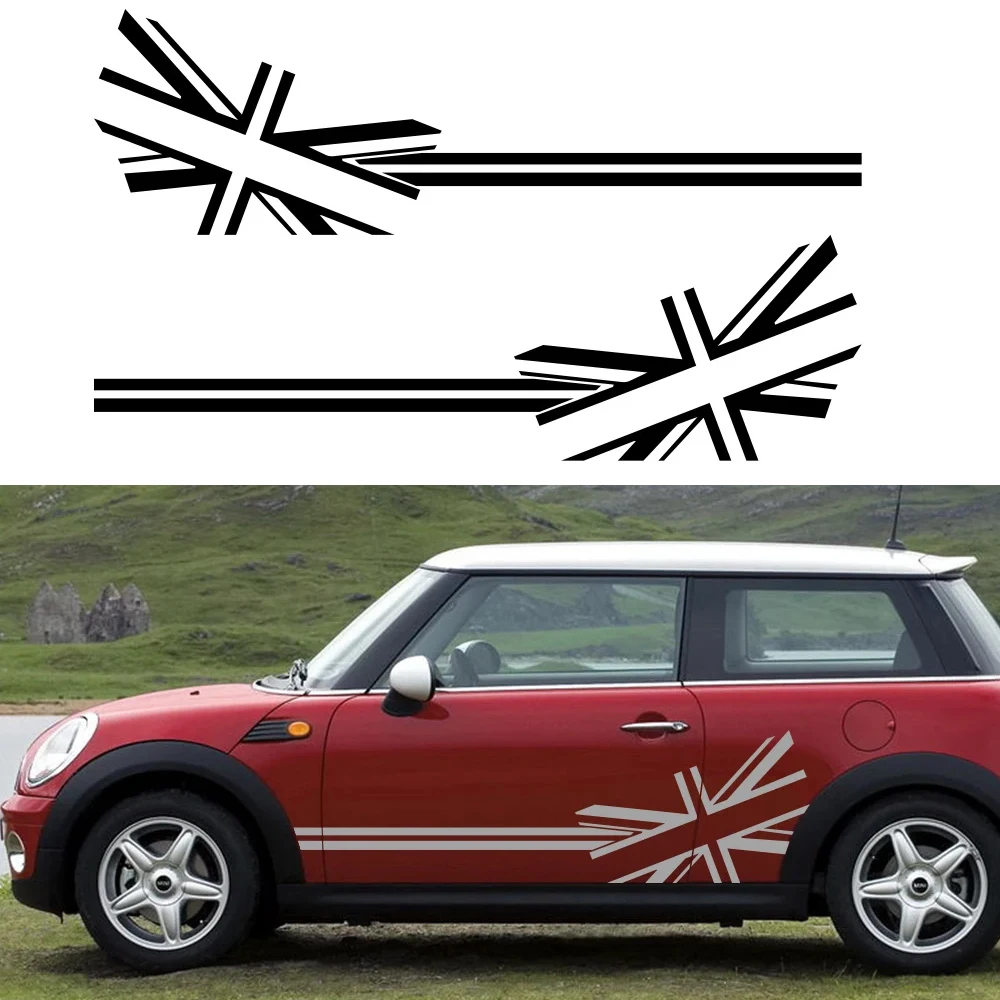 

Автомобильная наклейка Union Jack Style Дверь Боковая полоса Декоративные наклейки для Mini Cooper R56 R57 R58 R50 R52 R53 R59 R61 R60 F60 F55 F56 F54