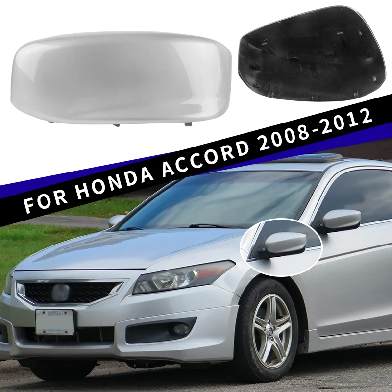 Silver Primer Rearview Mirror Shell Side Mirror Cover For Honda Accord 8th Generation 2008-2012 Car Exterior Replacement Accesso