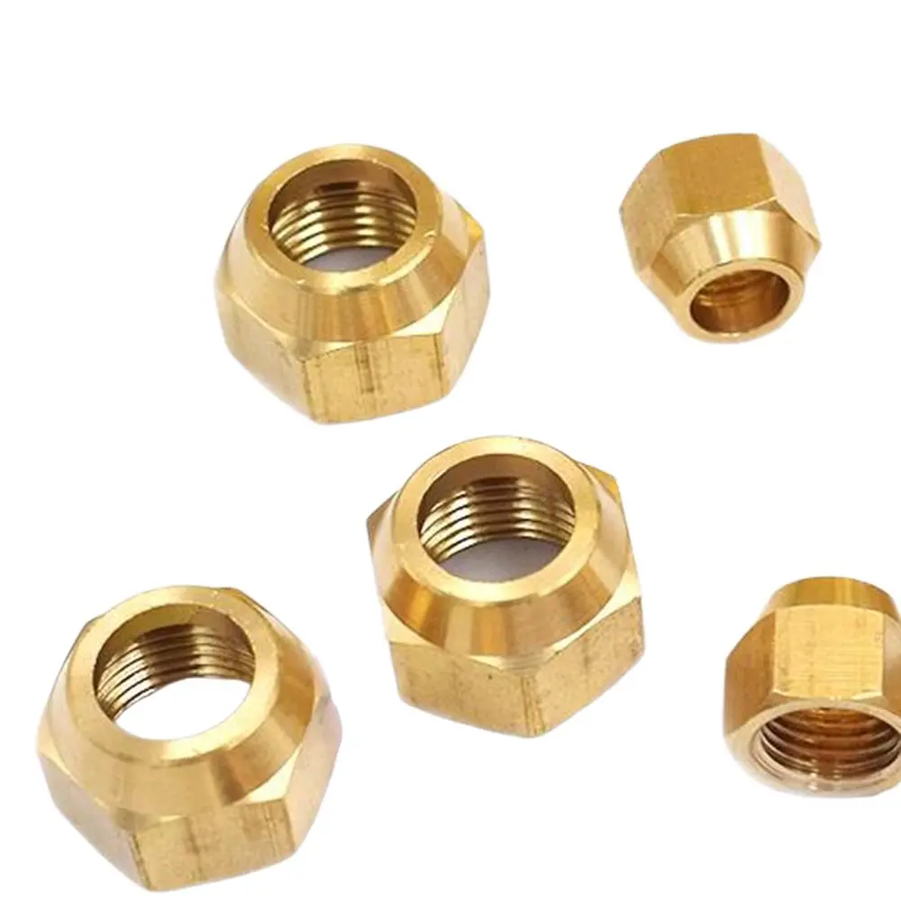 Brass Flare Nut Fit For Tube O.D 6/8/10/12mm Female Thread Fitting Air Conditioner