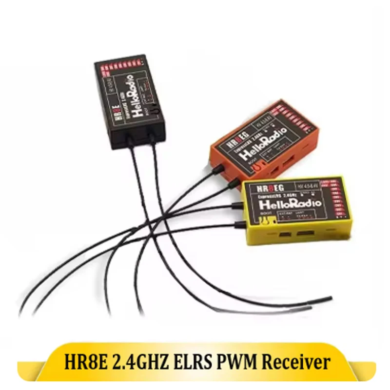 

Приемник HelloRadio HR8E ELRS 2.4G 9-канальный с PWM-питанием DC 4.5-7.4 В, двойной антенной, универсальный для моделей самолетов и радиоуправляемых лодок