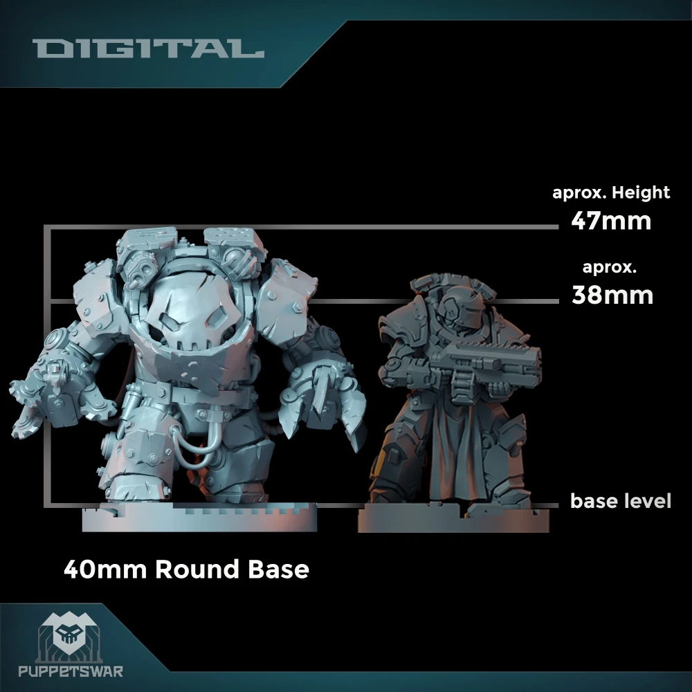 Great Orcs in Buster Armor, Green Skin Figure, Walker, Robot Plasma Gun, HD 3D Geprint Resin Model, Action Proxy Wargame DnD