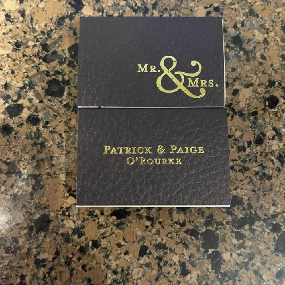 

Custom Foil Stamped Matches - Personalized Mr. & Mrs. Match Boxes - Wedding-Engagement - Reception Decor- Bride Shower -Birthday