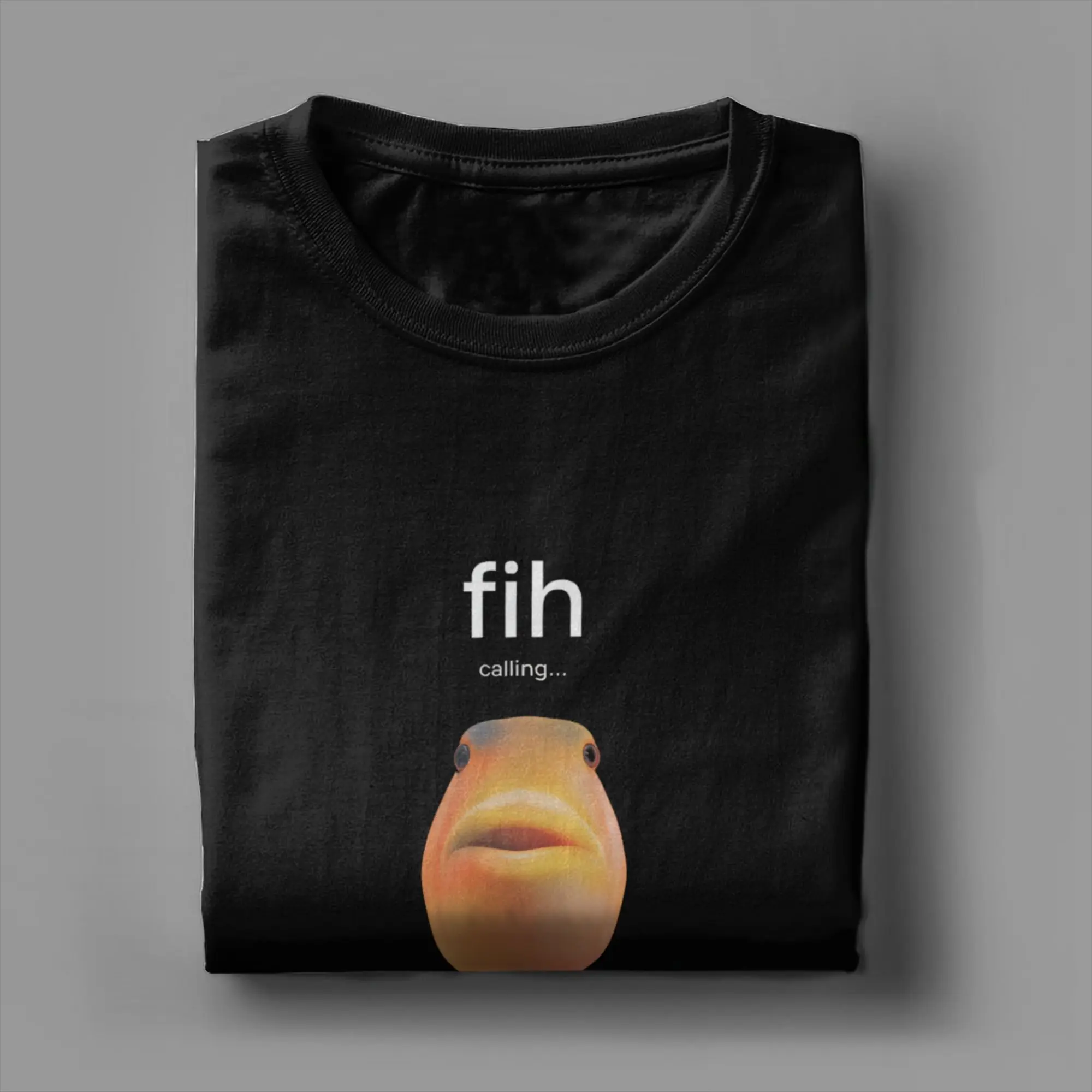 

Fih Calling Remind Me Message Men T Shirts Casual Tee Shirt Short Sleeve Crewneck T-Shirt Cotton Graphic Clothes