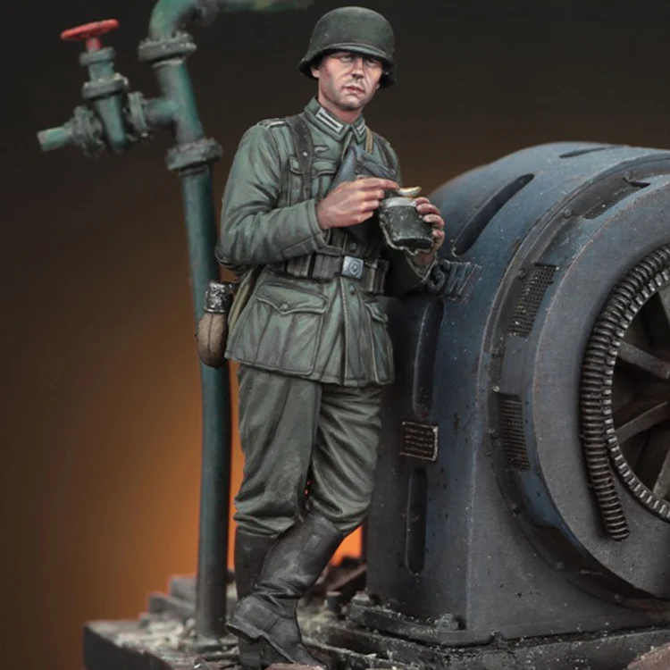 1/35 Harz Modell Figur gk Soldat, ww2 Infanterie Soldat Essen, wwii militärische Themen, unmontiert und unbemalt Kit