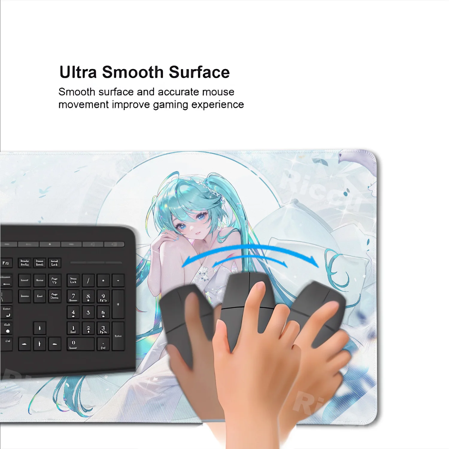 Duża podkładka pod mysz do gier Hatsune M-miku podkładka pod mysz PC Gamer podkładka na biurko dekoracja biurowa podkładka pod mysz e-sport Playmat akcesoria do gier — zdjęcie produktu 6